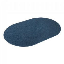 Image of Mt. St. Helens Solid Color Carpet - Blueberry Blue - 8'3" x 11'8" Oval