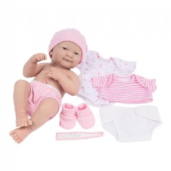 Image of 14" La Newborn® Deluxe Layette Baby Doll Set - Pink