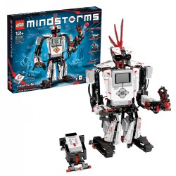 10 years & up. All you need to create and command your own robot! Get ready to create your own awesome robot with new advanced technology which was previously unreachable. Program robots to walk, talk, think, and whatever you imagine with the easy-to-use EV3 programming. The set includes: over 550 LEGO® Technic™ elements, a programmable brick, 3 interactive servo motors, 3 different sensors, a remote control and all the Lego elements you need for endless building possibilities. 3D instructions are included for the building of all five robot models. Download bonus building instructions developed by real fans and endorsed by LEGO® at LEGO®.com/MINDSTORMS. Ask your parents' or guardians' permission before going online.