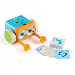 5 years & up. Introduce Coding in an easy, friendly way with Botley® the Coding Robot by Learning Resources. Botley® is one of the only coding robots that grows with your child. From basic navigational functions to advanced features that will get him through obstacle courses, direct him down pathways made from black lines, and allow him to detect objects and interact with them or avoid them -- this little robot does it all. There are even some additional hidden features just waiting to be unlocked! Botley® features advanced obstacle detection, looping commands, and If/Then programming logic. You can program Botley® to take up to 80 steps. Turn on the black-line-following mode and draw a path for Botley® to travel. Teaches STEM skills like the basics of coding through active play. Requires 5 AAA batteries (not included). Included: Botley®, 45 Piece activity set: Remote programmer, Detachable robot arms, and 42 Coding Cards.
