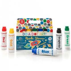 Do-A-Dot Art Metallic Shimmer Set Easy to Grip Paint Markers - Set of 6