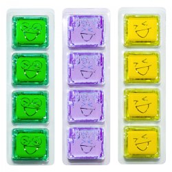 Glo Pals Light Up Water Cubes - 12 Cubes in Green, Purple & Yellow
