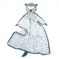 Indy Otter Blanki Lovey - 100% Cotton Muslin With Plush Trim