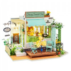 DIY 3D Wooden Puzzles - Miniature House: Flowery Sweets & Teas
