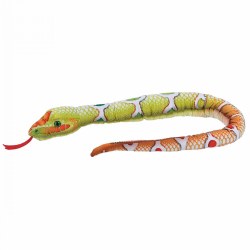 Vibe Brights 54" Plush Snake with Lights & Sound - Green