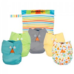 Reusable Cloth Diapers & Liners Size 1 (0-3M) Starter Bundle