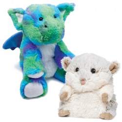 Warmies Microwavable Plush Hamster & Baby Dragon - 13"