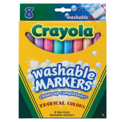 Crayola® 8-Count Tropical Colors Washable Markers - Single Box