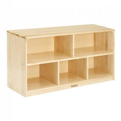 Image of Premium Solid Maple Toddler 5-Compartment Storage Unit - Solid Back - Factory Second