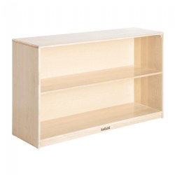 Image of Premium Solid Maple 2-Shelf Storage - Solid Back