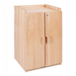 Premium Solid Maple Mobile Locking Cabinet