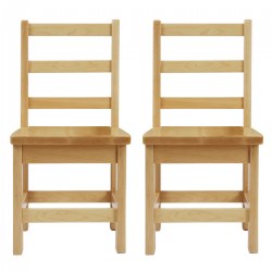 Premium Solid Maple 12" Seat High Quality Chairs - Set of 2