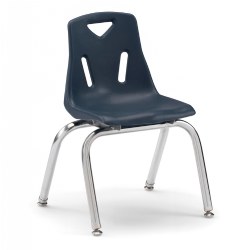 Image of 14" Berries® Chair with Chrome Legs - Navy