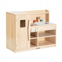 Image of Premium Solid Maple All-In-One Toddler Kitchen