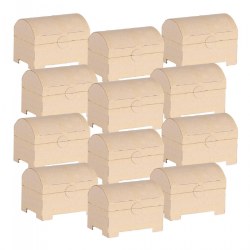 Image of DIY Paper-Mache Mini Treasure Chests - Set of 12