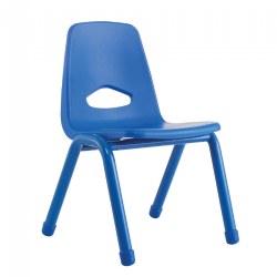 Image of Factory Second Chunky Stackable Chair - 15.5" Seat Height - Blue