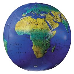 16" Topographical Inflatable Globe