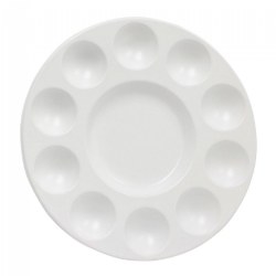 Round Paint Palette with 10 Paint Wells