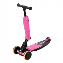 Skootie 2-in-1 Ride-On and Scooter - Neon Pink