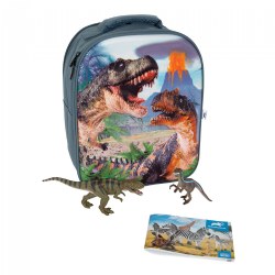 3D Dinosaur Junior Backpack with 2 Figures