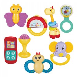 My First Teether & Rattles Set - 8 Pieces