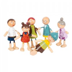 Image of 6" Wooden Bending Dolls - Set of 6