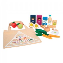 Image of Wooden Market Food Playset