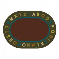 Alphabet Circletime Rug - Nature Colors - Oval