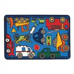 Image of Wheels on the Go KID$ Value Rug - 4' x 6' Rectangle