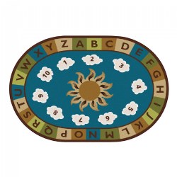 Sunny Day Learn & Play Rug - Nature - Oval