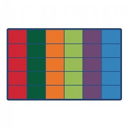 Image of Colorful Rows Seating - 8'4" x 13'4" Rectangle