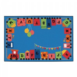 Image of Alpha Fun Train KID$ Value Rug - 4' x 6' Rectangle