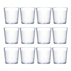 9 oz. Clear Stackable Tumbler - Set of 12