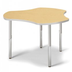 Image of 44" x 47" Collaborative Hub Table - Maple/Gray