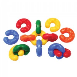 Chunky Soft C Rings Manipulative Set - 60 Pieces
