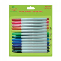 Fabric Liner Water Resistant Markers - 12 Colors
