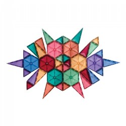 Colorful Magnetic Tiles Geometry Pack - 40 Pieces