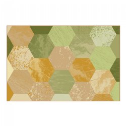 Image of Sense of Place Hex Carpet - Green - Rectangle