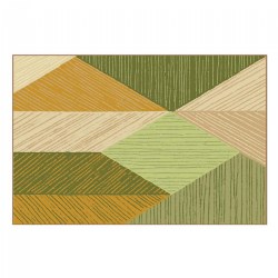 Image of Sense of Place Geometric Carpet - Green - 8' x 12' Rectangle