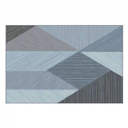 Image of Sense of Place Geometric Carpet - Blue - 8' x 12' Rectangle