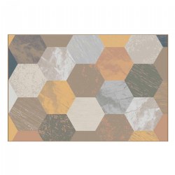 Factory Second Sense of Place Hex Carpet - Neutral - 6' x 9' Rectangle