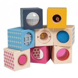 Image of Wooden Sensory Blocks - Set of 8