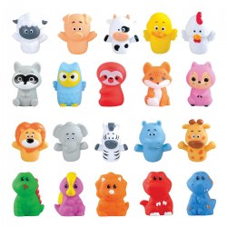 Image of Assorted Animal Finger Puppets - Set of 20