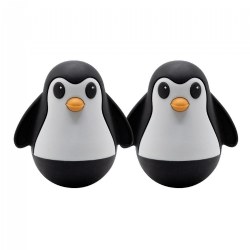 Silicone Penguin Wobble with Chimes - Set of 2