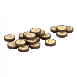 Image of Magnetic Wood Cookie Counters - 21 Pieces