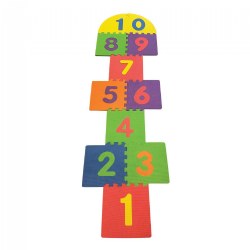 Hopscotch Foam Play Mat with Interlocking Tiles - 10 Pieces