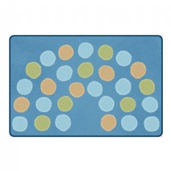 Image of Calming Colors Open Seating Arch Classroom Carpet - 8' x 12'