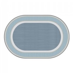 Sense of Place Highland Stripe Carpet - Blue - 4' x 6' Oval