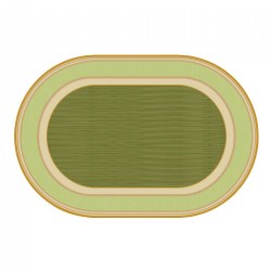 Sense of Place Lowland Stripe Carpet - Green - 8' x 12' Oval