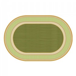 Sense of Place Lowland Stripe Carpet - Green - 4' x 6' Oval